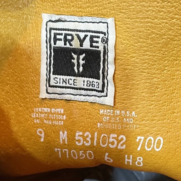 Frye Campus 14L boots in dark brown "bourbon" crunch leather 9 - Picture 6 of 6